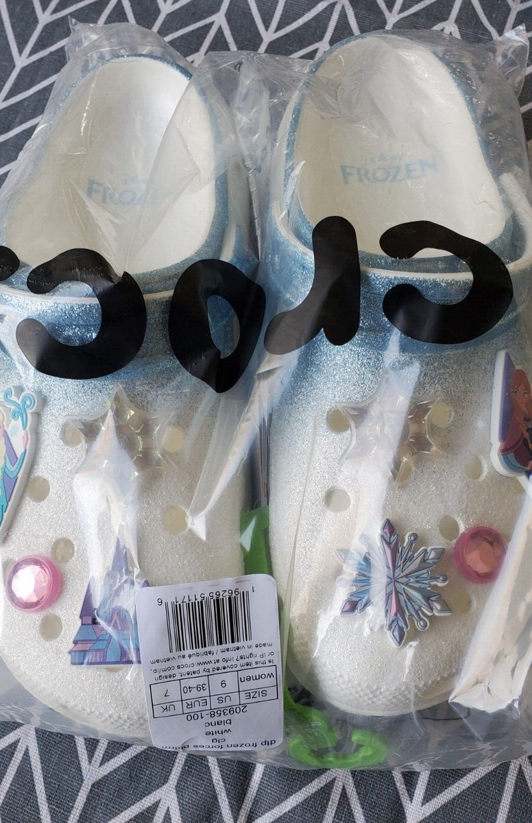 きー m NEW Frozen Clogs Adults Crocs Disney-Anna Elsa Olaf- Women's