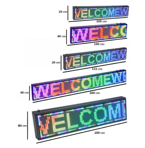 Pantalla / Rótulo LED RGB electrónico. Panel hecho de ALUMINIO. Varios tamaños.  - Imagen 1 de 6