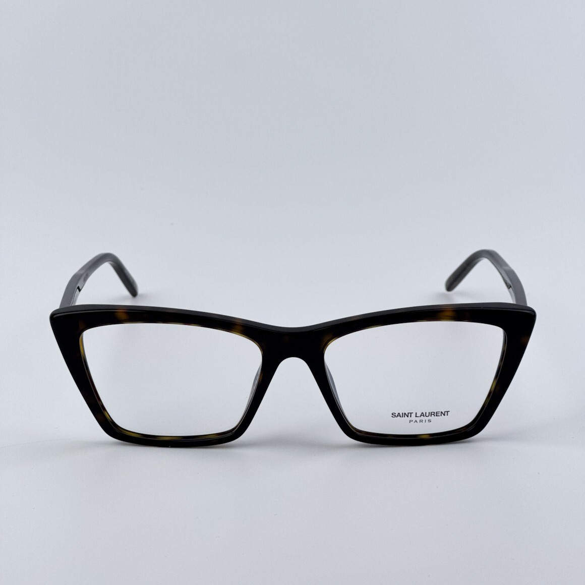 Saint Laurent Men Eyeglasses Havana Cat Eye SL737 MICA THIN  display picture 3