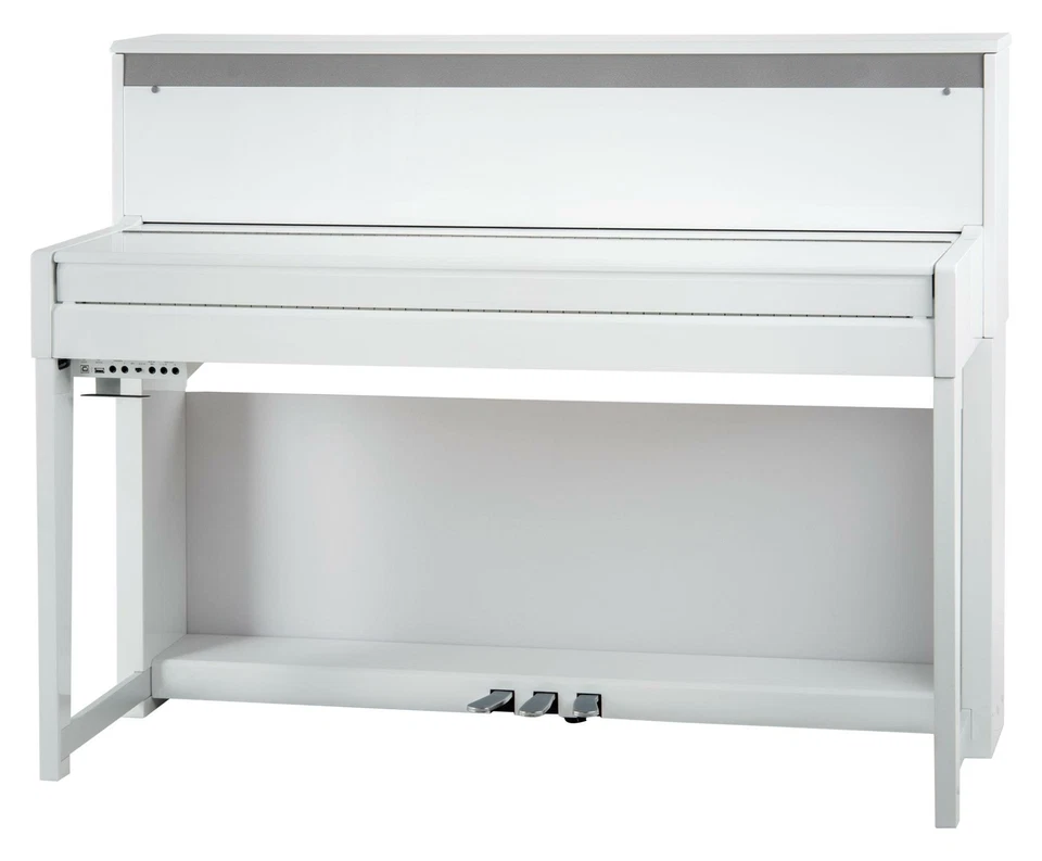 Piano Numérique Upright 88 Touches Surface en Ivoire 3 Pédals 40 Voix USB Blanc - Photo 3/4