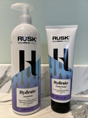 Rusk Deepshine Color Hydrat Shampoo 740 ml großer Conditioner 250ml Set Salon