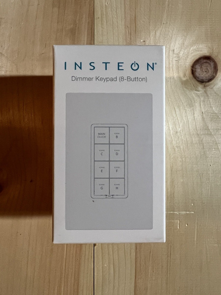 Insteon Smart Dimmer 8-Button Keypad, KeypadLinc In-Wall
