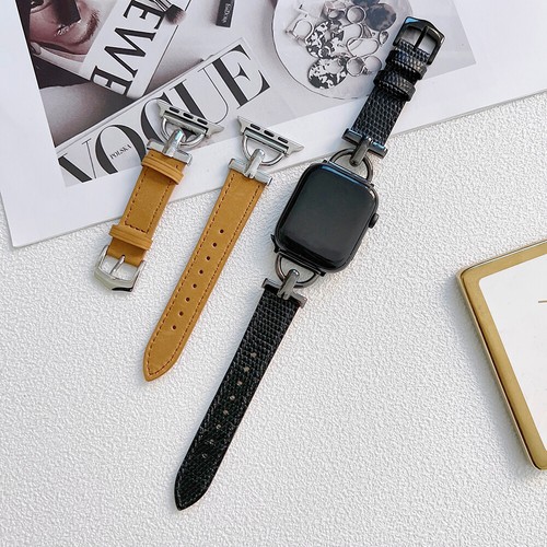 Genuine Leather Strap For Apple Watch Band 7 41/45mm iWatch 6 SE 5 4 3 2 38/44mm - Zdjęcie 5 z 15