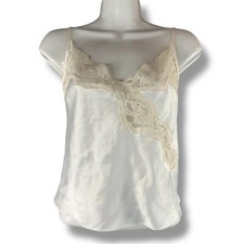 90's Victoria Secret Golden Label Silky Lingerie Camisole Ivory Lace S Coquette