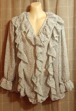 summer floral ruffle blouse