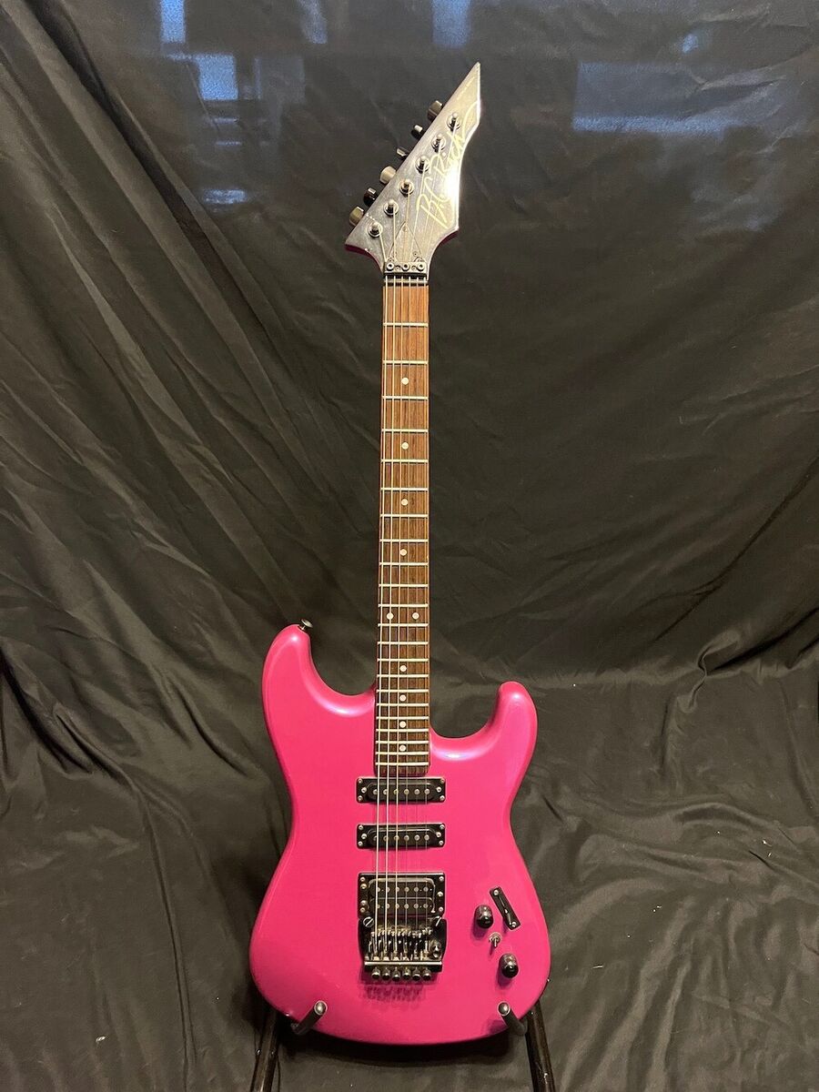 1987 BC Rich ST III Iridescent Pink Guitar W/Coffin Case 1987 BC Rich ST III Iridescent Pink Guitar W/Coffin Case
