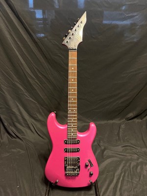 1987 BC Rich ST III Iridescent Pink Guitar W/Coffin Case-Excellent 