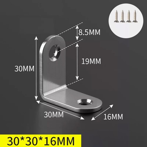 2/4/10x Corner Braces Brackets Right Angle L shape Stainless Steel Brace Bracket - Picture 10 of 34