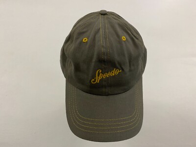 Speedo Logo Adult Embroidered Graphic Green Baseball Hat One