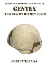 MED GENTEX TBH ACH US MILITARY BALLISTIC COMBAT HELMET DCU DESERT CAMO COVER NEW