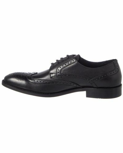 Gordon Rush Men's Black Wingtip Leather Derby Shoes (UK Size 7) - Picture 2 of 3