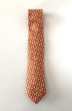 Vineyard Vines Mens Boos & Brews Orange Neck Tie Halloween Ghost Beer Fun Party