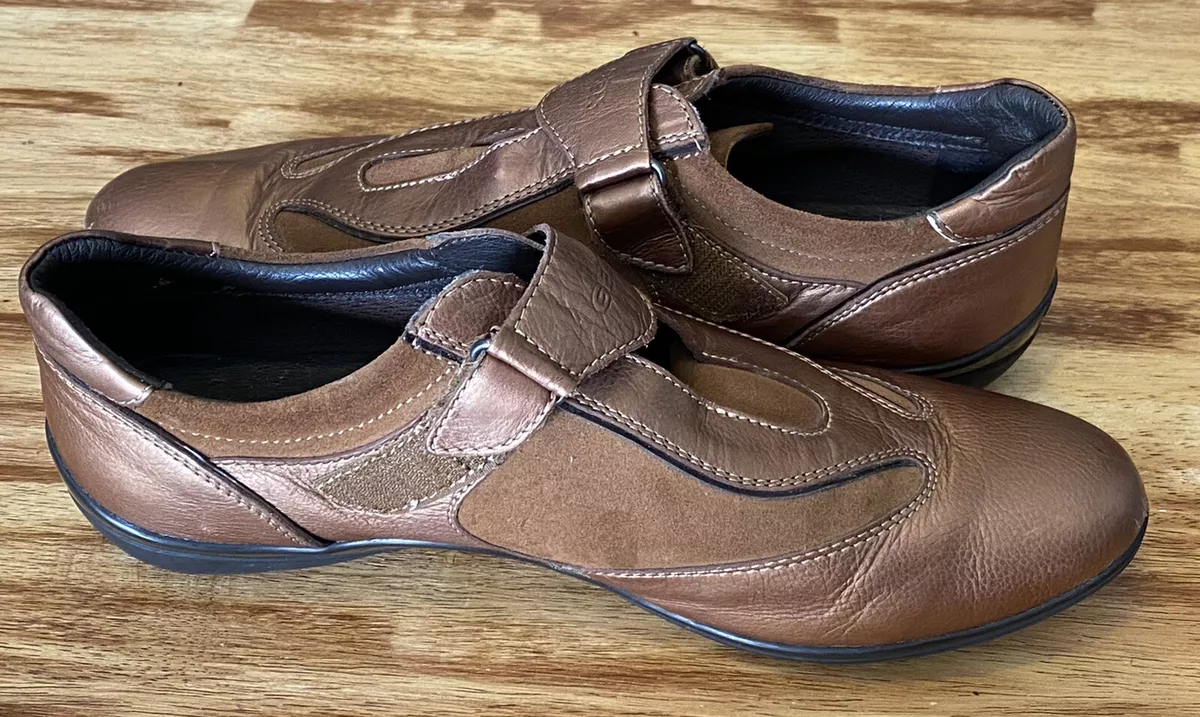 Geox Respira Woman s EUR Size 41 US 9 Made in Slovacchia Metallic Leather Suede