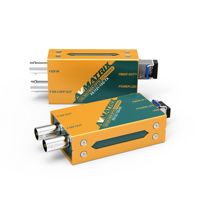 AVMATRIX FE1121-12G Fiber Optic Extender 10km 12G/6G/3G-SDI Input & loopout on T