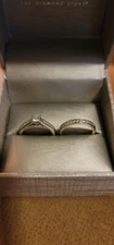 1/4CT Diamond Solitaire Engagement Wedding Ring Bridal Set Band 14k White Gold