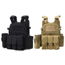 Tactical Vest for Men Adjustable Airsoft Vest Quick Release Breathable Paintball