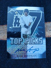 2020 Leaf Metal Draft #/4 Top Picks Black Mojo Nick Gonzales RC!!!!!