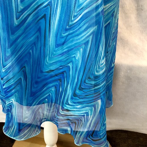 Pretty Turquoise Blue Wrapper Strapless Body Hugging Dress Skirt Size SM @ #26 - Picture 2 of 5