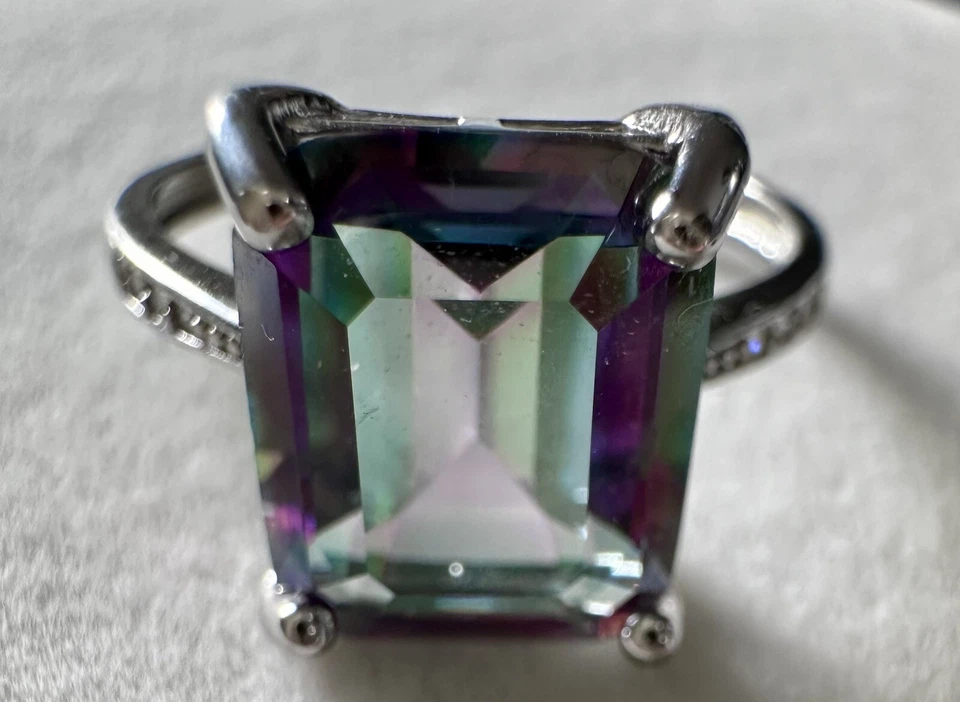 Mystic Topas Regenbogen Ring 925 Sterling Silber für Damen - Bild 4 von 4