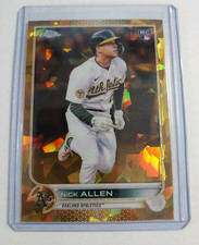 2022 Topps Chrome Sapphire Nick Allen US117 Rookie Gold Refractor /50 Oak A's RC