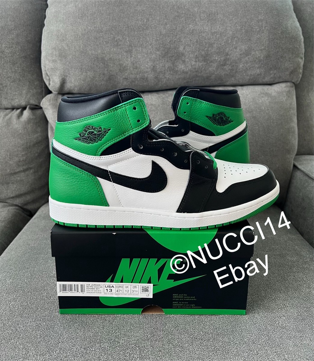 Size 13 - Air Jordan 1 Retro OG High Lucky Green for sale online