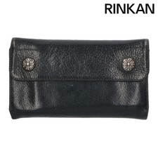 Chrome Hearts Wave Cross Ball Button Leather Wallet Purse for Men Used 861818b4f