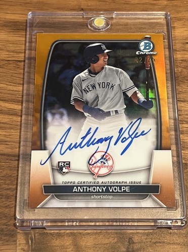 Anthony Volpe #CRA-AV 2023 Bowman Chrome Rookie Autographs card
