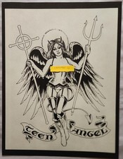 1980s vintage mike rollo malone teen angel tattoo austin mr. flash 11x14 print