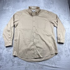 Enro Mens 17.5 34/35 Ultra Pinpoint Oxford Dress Shirt Tan