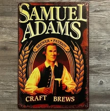 Samuel Adams Craft Brews Beer 8 x 12 Vintage Novelty Metal Sign New!