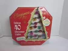 Vintage Christmas String Lights 40 Multi-Color Flowers Flash or No Flash Taiwan