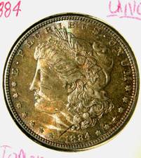 1884 Morgan BU Beautiful MONSTER COLOR T Dollar UNCIRCULATED 1884-P