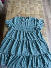 Polka Dot Ruffled Short Sleeve Tiered Dress