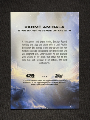 Padmé Amidala 💥👸 BASE BLACK REFRACTOR /10! 2025 Topps Chrome