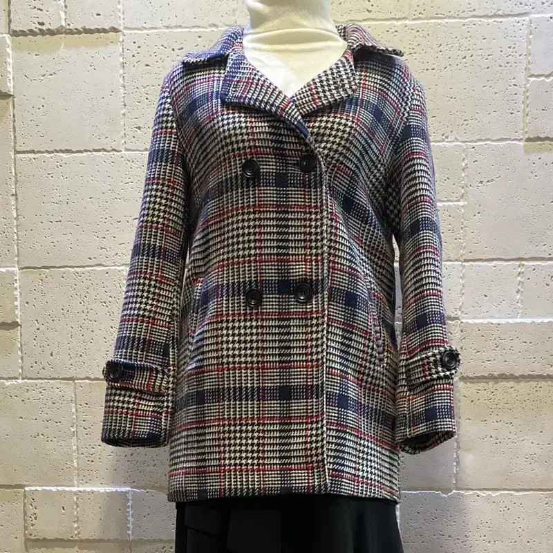 Check Pattern Jacket - Classic Double Button Desi… - image 2