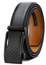 Belt Men, Leather Belt Ratchet Automatic Buckle for Men Business Suit...