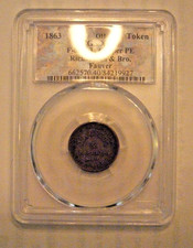 Richardson Bros Dry Goods & Groceries, Bellaire, OH, PCGS XF40 F-60C-3a