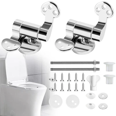 MARKENLOS 2x WC Sitz Scharniere Ersatzteile Befestigungsset Scharnier für Toilettendeckel