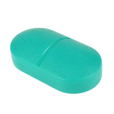 Portable 6 Grids Capsule Type Pill Case for Travel Light Blue 1 Pc