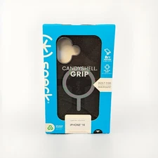 Speck 150695-3247 CandyShell Grip iPhone 16 Case - Slim MagSafe - Black