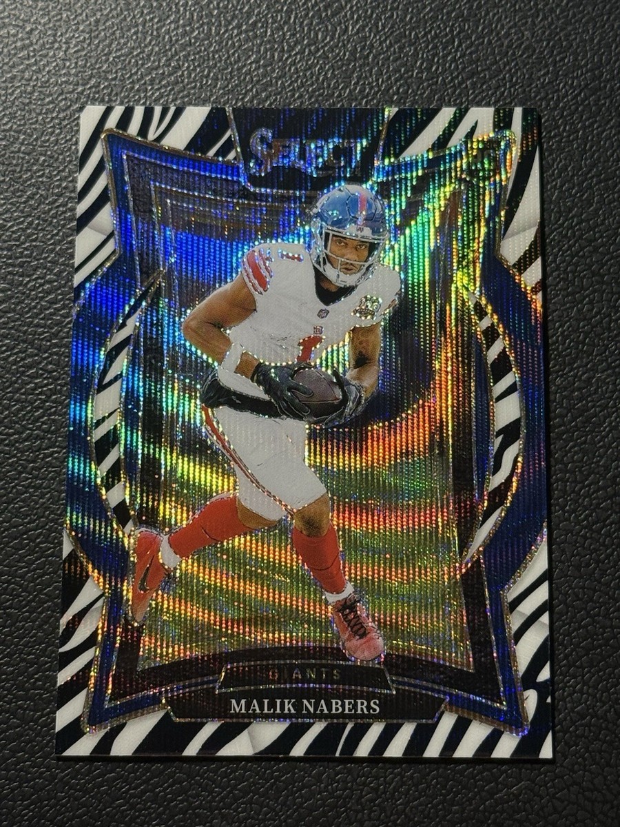 2024 Panini Select #29 Malik Nabers ZEBRA PRIZM CASE HIT SSP