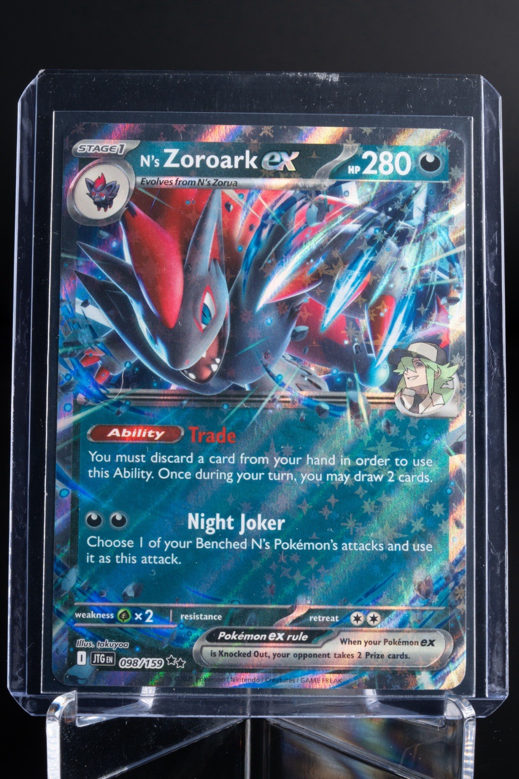 N's Zoroark ex 098/159 Journey Together Holo Pokemon Card NM