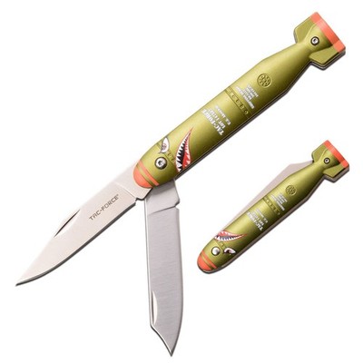 Tac-Force Gentleman's Knife w/Aluminum Handle & Pocket Clip
