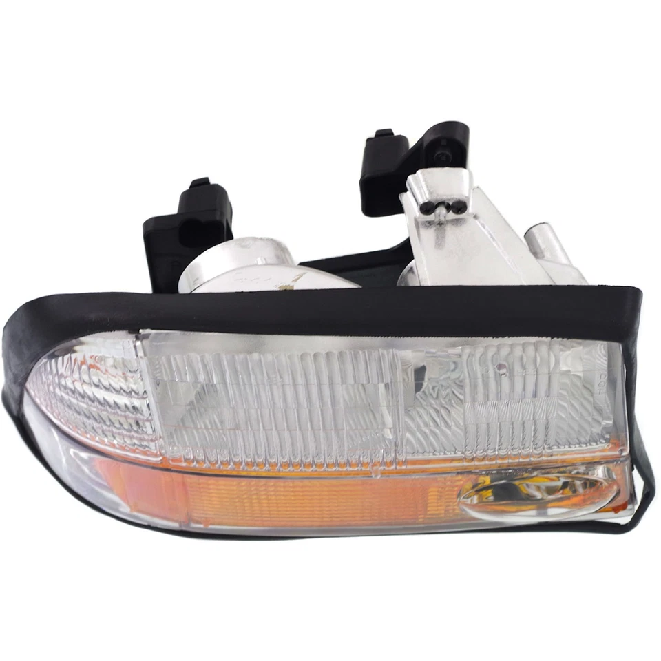 Grille Assembly and Headlight Kit For 98-04 GMC Sonoma 98-01 Jimmy Chrome Shell - Image 3 of 4