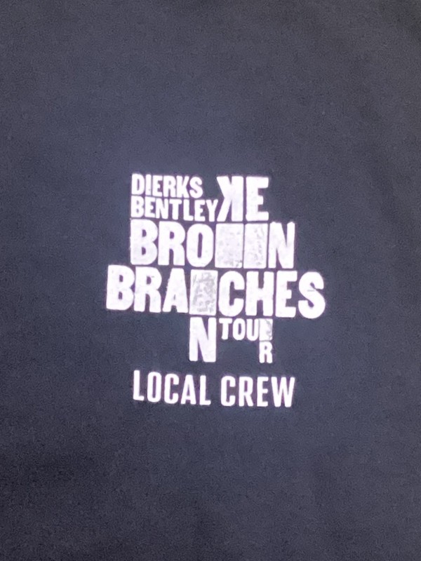 DIERKS BENTLEY  Local Crew Shirt - 2025 “BROKEN BRANCHES” Tour - NWT - XL
