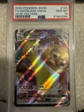 Pokemon Vivid Voltage #127 Aegislash Vmax Full ART PSA  10 Gem Mint 2020