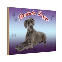 Holzschild 20X30 Cm Hund Deutsche Dogge 1888 Tier Haustier Deko Geschenk Holz Sc
