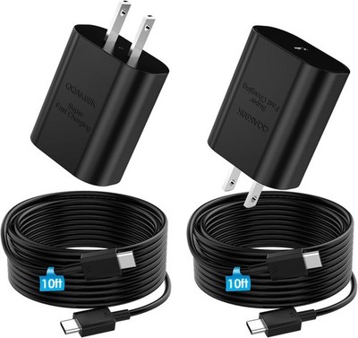 2 Original Super Carga Rapida USB-C De 25W Cargador Para Samsung Galaxy S21/S20/