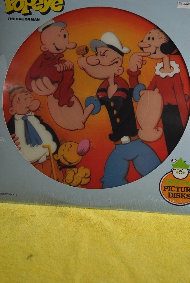 Popeye Picture Disks Disc 33 RPM Peter Pan 1983 Records Album Factory Sealed NIB Foto 4 de 4