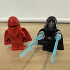 Lego Star Wars Minifigure Emporer Darth Sidious and Red Royal Guard